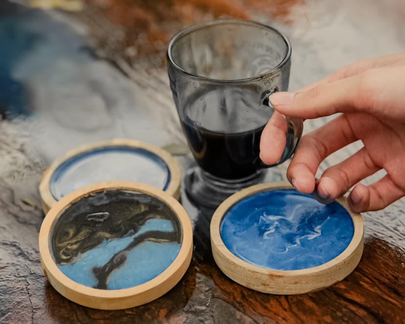 Sigur.id Epoxy Resin Woodcraft - Neelavarna | Coaster